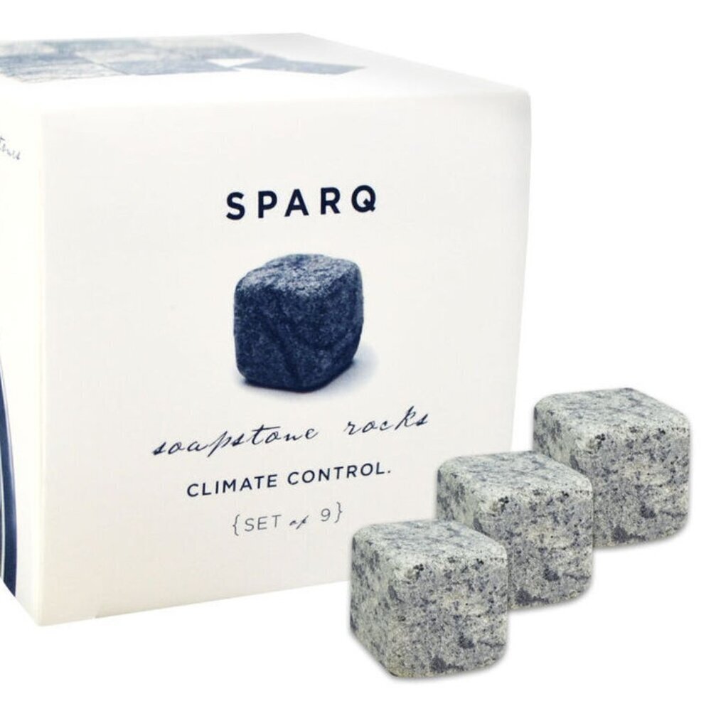 SPARQ Natural Soapstone Whiskey Beverage No Watering Down Ice Cubes